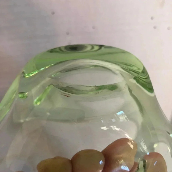 Art Deco Uranium Glass Basket - Picture 3 of 12